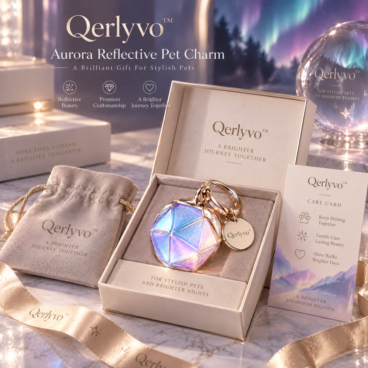 Aurora Reflective Pet Charm