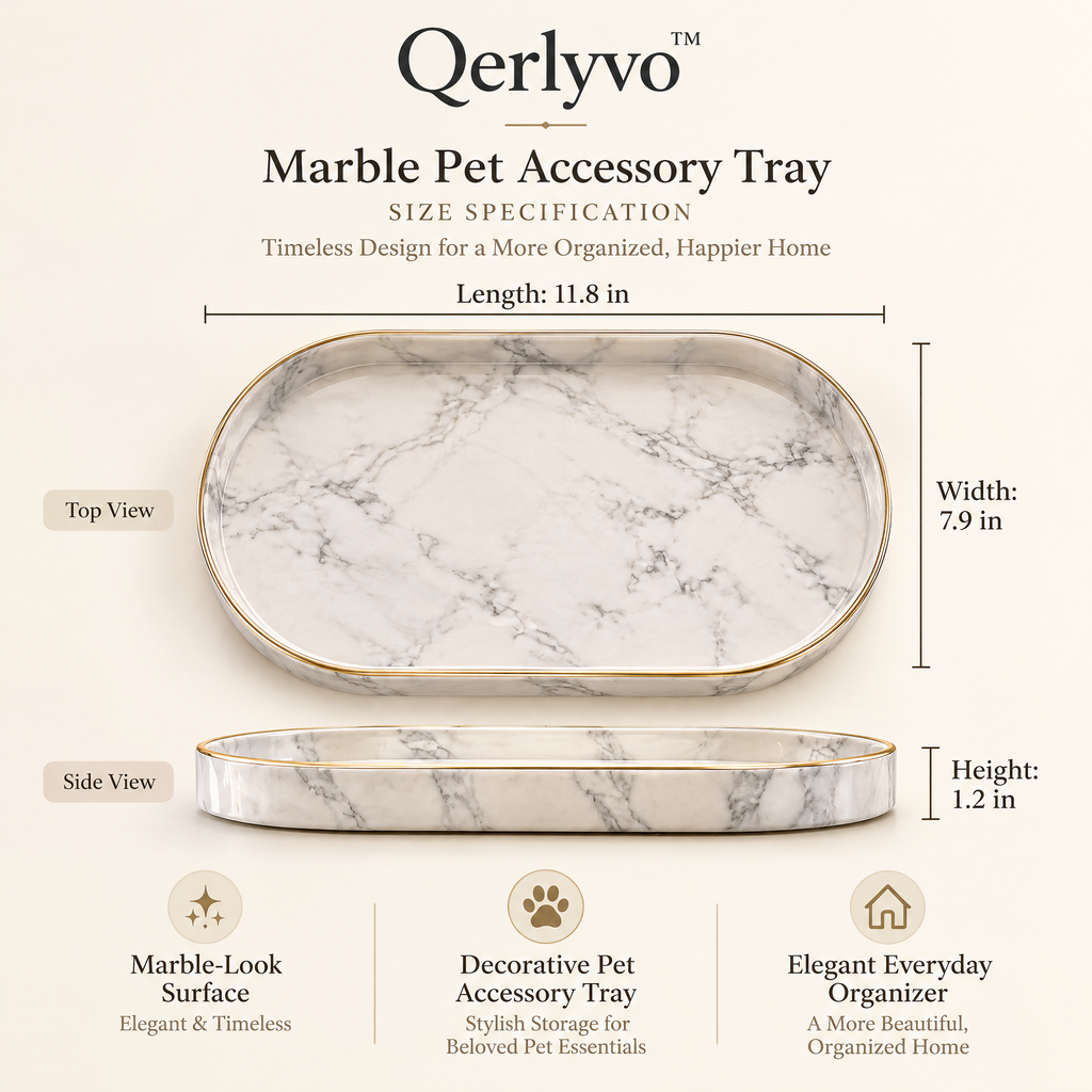 Marble Pet Accessory Tray