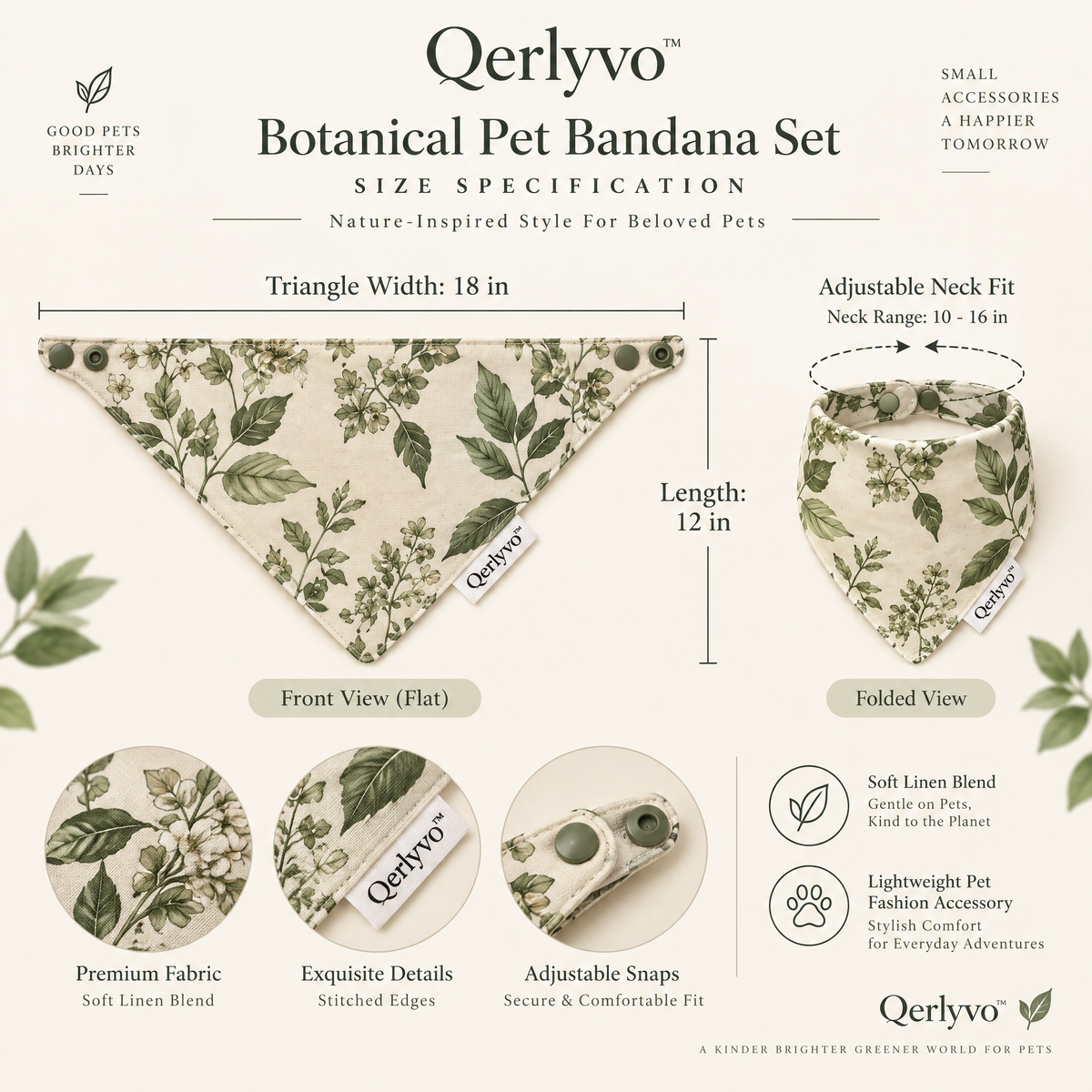 Botanical Pet Bandana Set