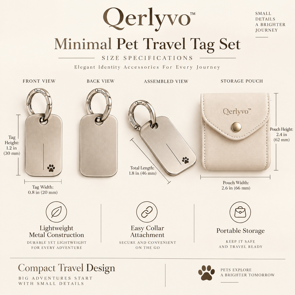 Minimal Pet Travel Tag Set