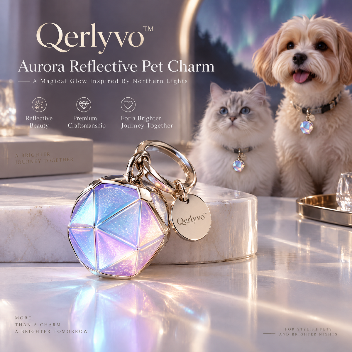 Aurora Reflective Pet Charm