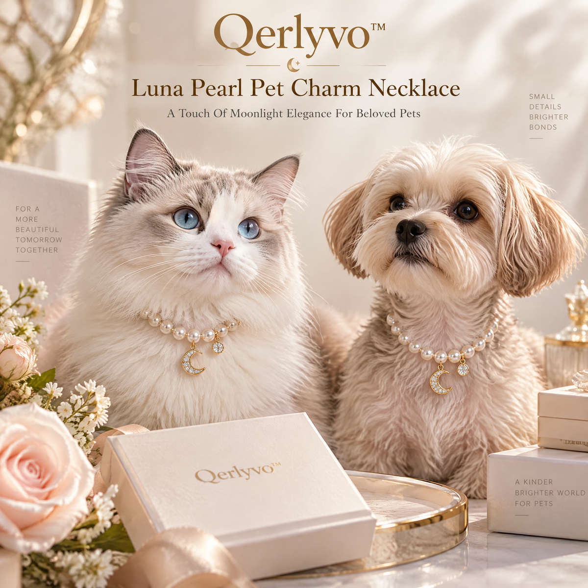 Luna Pearl Pet Charm Necklace