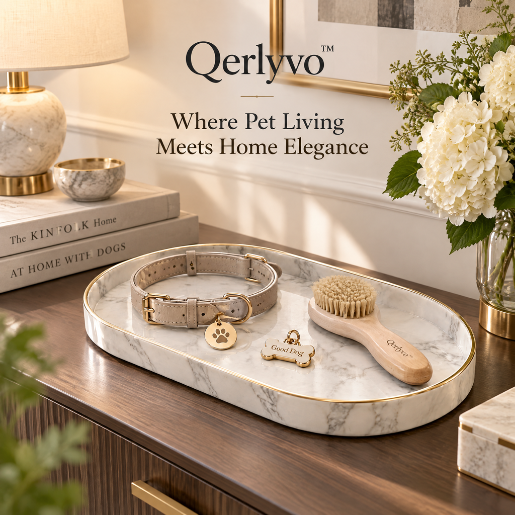 Marble Pet Accessory Tray