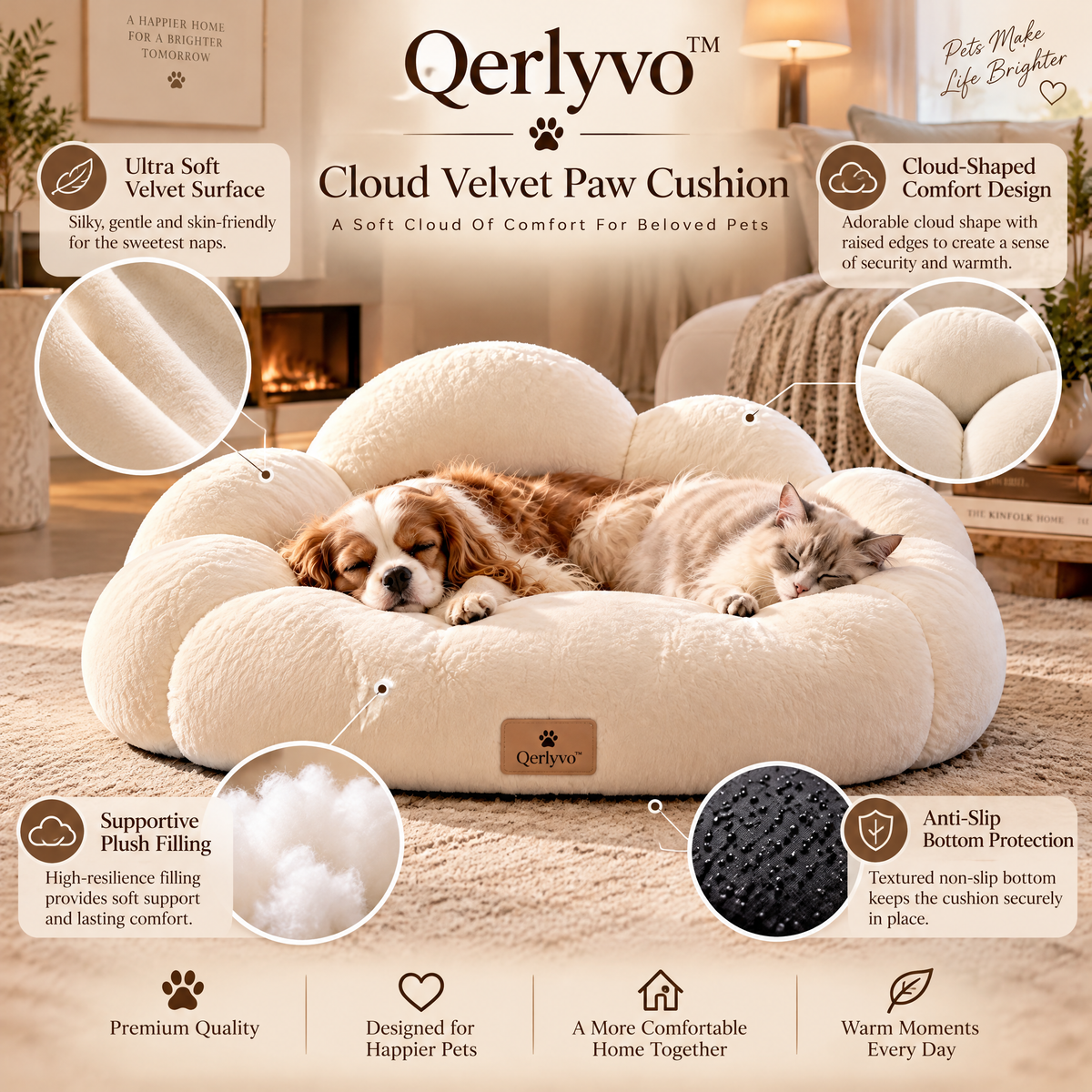 Cloud Velvet Paw Cushion